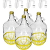 4 x Dama 5L cu dop, tub fermentare, capac și coș. - 2 