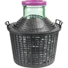 Balon pentru vin 10 L cu gât larg în coș de plastic - 10 