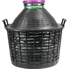 Balon pentru vin 20 L cu gât larg în coș de plastic - 5 
