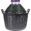 Balon pentru vin 25 L cu gât larg în coș de plastic - 3 