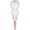 Bilă de irigare triplă (cu trei compartimente), transparentă incoloră, cu picior ceramic, 600 ml - 13 