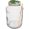 Borcan 1,5 L, fi 82/6 cu capac colorat + clești ['borcan de sticlă', ' borcan cu capac', ' borcan pentru murături', ' borcan pentru castraveți', ' borcan cu clești', ' clești pentru castraveți', ' clești de bucătărie']
