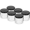 Borcan jos 330ml - cu capac negru fi 82/6, 6 buc. ['borcan jos', ' borcan de sticlă', ' borcan 330ml', ' capac twist-off', ' borcan pentru gemuri', ' recipient de depozitare', ' conserve de casă', ' borcan pentru hering', ' borcan pentru salată', ' borcan pentru desert']