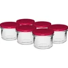 Borcan simplu 235 ml (fi82) cu capac bordo 6 buc. ['set de borcane', ' borcane pentru murături', ' borcane pentru gemuri', ' borcan cu capac', ' borcane fi 82', ' borcane cu capace cu 6 prinderi', ' borcane cu capace bordo', ' pentru conserve', ' pentru murături', ' pentru carne', ' borcane']