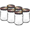 Borcan TO Ćwiartka 250 ml cu capac fi 66 - 6 buc ['borcane cu capace', ' borcane twist-off', ' pentru gemuri', ' pentru compoturi', ' pentru conserve', ' pentru salate', ' capace decorative']