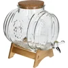Butoi de sticlă 5 L, cu gura largă, dop, suport și robinet - 2 