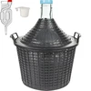 Set pentru vinificație de bază: damigeană de sticlă 10 L, în coș din material plastic, cu dop și tub de fermentație ['Cu acest set veți face vinul dumneavoastră în siguranță și cu ușurință – aveți la dispoziție o damigeană de sticlă de 10 L', ' într-un coș din material plastic', ' un dop cu căpăcel și un tub de fermentație omologat.']