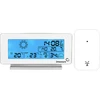 Stație meteo RCC, DCF – electronică, fără fir, cu senzor iluminat, albă - 6 