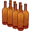 Sticlă pentru vin 0,75 L maro - pachet de 8 buc. - 6 