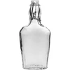 Sticlă plată 250 ml cu închidere ermetică ['sticlă pentru alcool', ' sticle decorative pentru alcool', ' sticlă de sticlă pentru alcool', ' sticle pentru rachiu la nuntă', ' sticlă pentru lichior', ' sticle decorative pentru lichioruri', ' sticlă pentru vin', ' sticlă pentru vin']