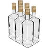 Sticlă Principală 500 ml cu capac, 6 buc. ['sticlă decorativă', ' sticlă pentru vodcă', ' sticlă pentru alcool', ' sticlă pentru lichior', ' sticle decorative']