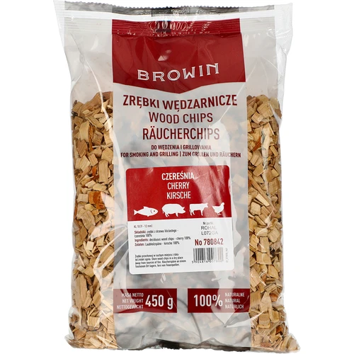 Așchii de lemn pentru afumare/grătar, cireș, 450 g, cl. 10