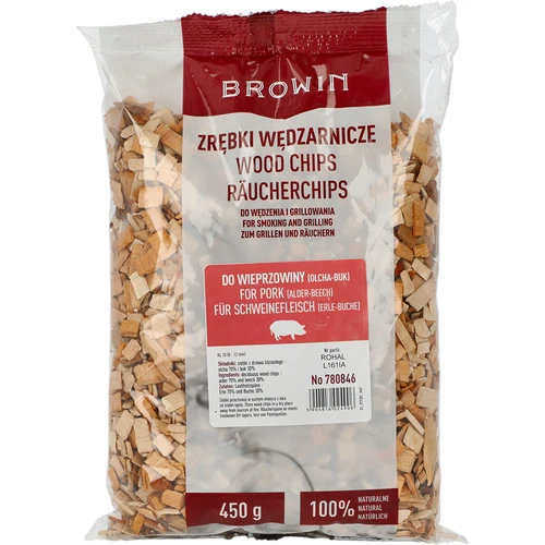 Așchii pentru afumare/grătar – carne de porc – mix (70% arin, 30% fag), 450 g, cl. 10