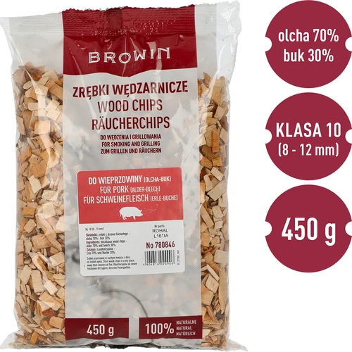 Așchii pentru afumare/grătar – carne de porc – mix (70% arin, 30% fag), 450 g, cl. 10 - 3
