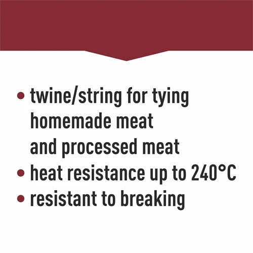 Ață pentru mezeluri din bumbac alb (240°C) 145 m - 8