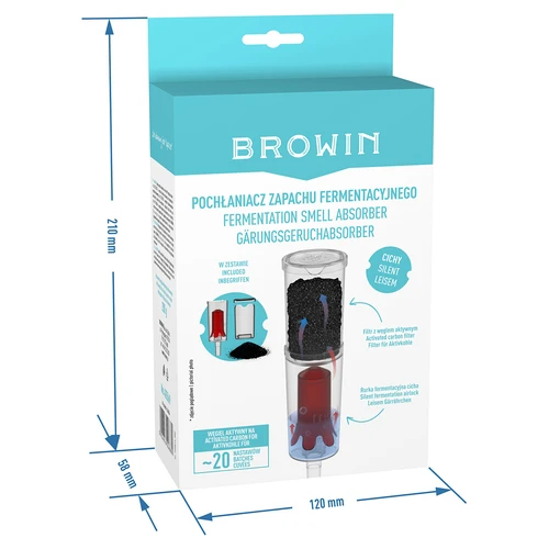 Absorbant de mirosuri de fermentație + tub de fermentație silențios + cărbune activ din nucă de cocos 200 g - 7