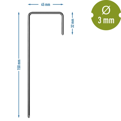 Ace pentru agrotextil tip L 100 buc. - 7