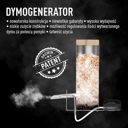 Afumătoare 115 L dragON Wood 60E – din lemn, cu focar pe lemne, cu modul electric de încălzire și controler - 7