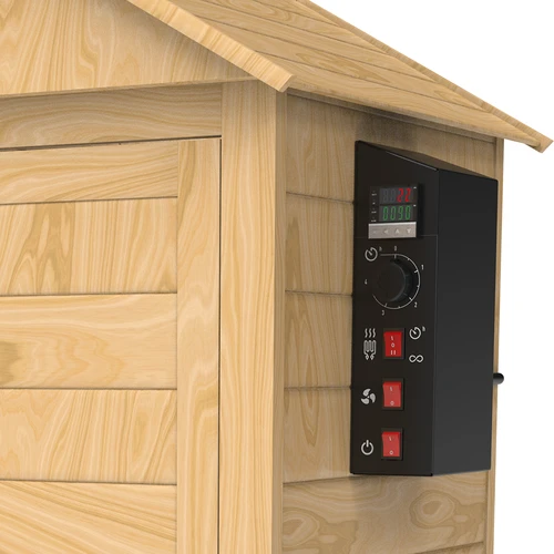 Afumătoare 200 L dragON Larch E21 - din larice, cu modul de încălzire electric și controler - 9