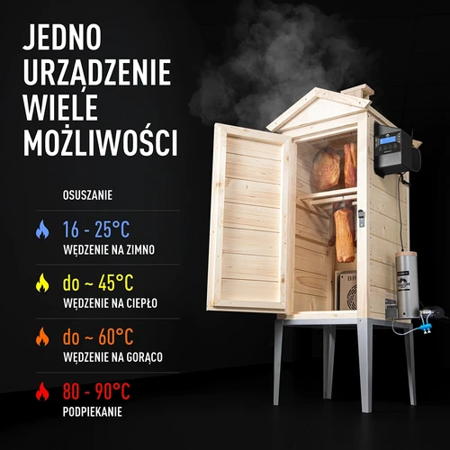 Afumătoare cu Wi‑Fi, 200 L – dragON WOOD 100IQ cu modul electric de încălzire și controler - 5