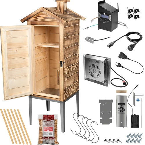 Afumătoare cu Wi-Fi, 200 L - dragON WOOD 100IQ cu modul electric de încălzire și controler, pe lemne - 3