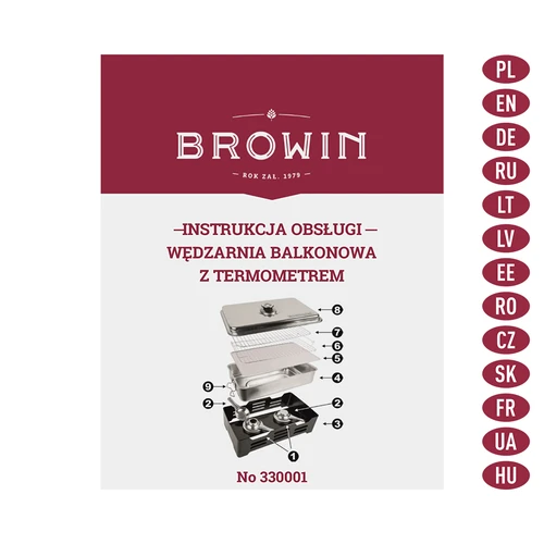 Afumătoare de balcon cu termometru - 9