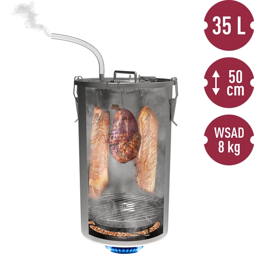 Afumătoare de casă în oală, 35 L, pentru aragaz - 6