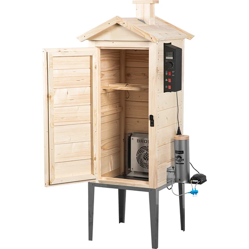 Afumătoare de grădină din lemn 200 L – dragON Wood 100E cu modul de încălzire electric și controler - 2