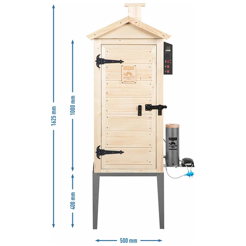 Afumătoare de grădină din lemn 200 L – dragON Wood 100E cu modul de încălzire electric și controler - 13