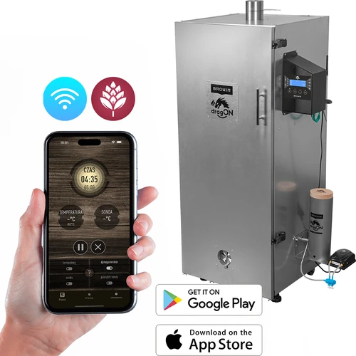 Afumătoare dragON din oțel 220 L, IQ – cu controler Wi‑Fi
