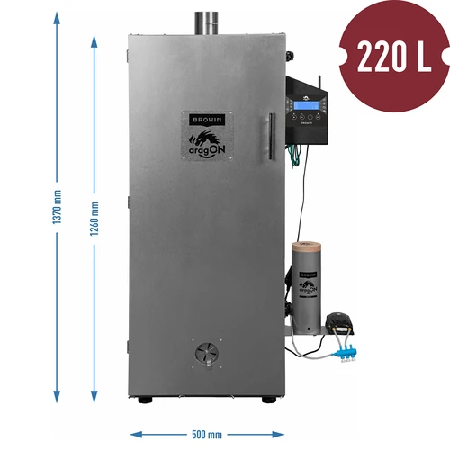 Afumătoare dragON din oțel 220 L, IQ – cu controler Wi‑Fi - 9
