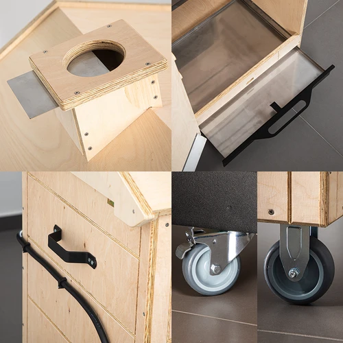 Afumătoare dragON PLYWOOD NATURE – fără ramă, modulară, cu controler digital, 320 L - 6