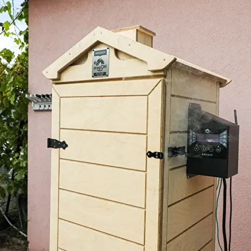 Afumătoare dragON PLYWOOD NATURE – fără cadru, modulară, cu controler Wi-Fi, 320 L - 9