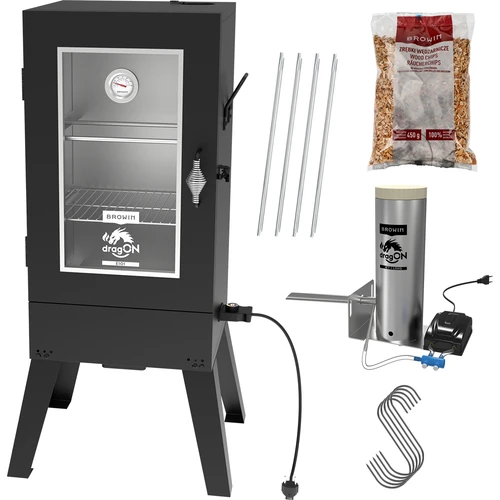 Afumătoare electrică dragON E101 cu generator de fum, 70 L