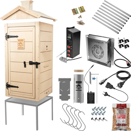 Afumătoare electrică dragON PLYWOOD NATURE 100E cu modul de încălzire și controler digital - 2