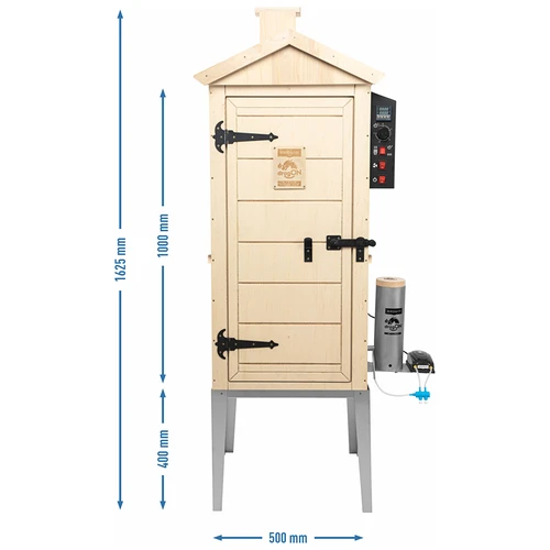 Afumătoare electrică dragON PLYWOOD NATURE 100E cu modul de încălzire și controler digital - 14