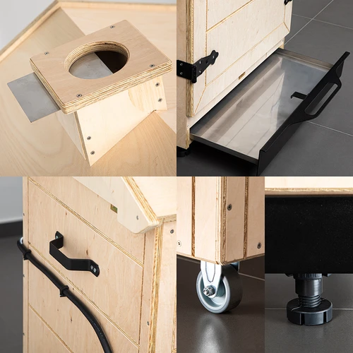 Afumătoare dragON PLYWOOD NATURE fără cadru, cu controler digital, 200 L - 6