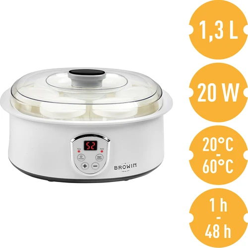 Aparat de făcut iaurt cu termostat, 7 borcane, 1,3 L - 5