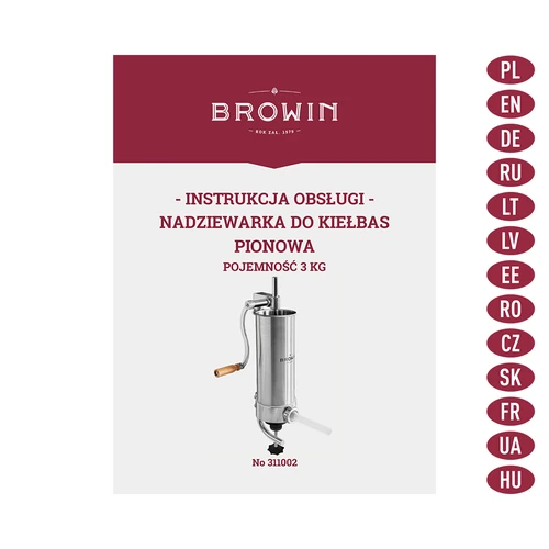 Aparat vertical de umplut cârnați - 3 kg - 8