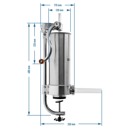Aparat vertical de umplut cârnați - 3 kg - 9