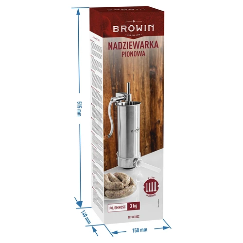 Aparat vertical de umplut cârnați - 3 kg - 10