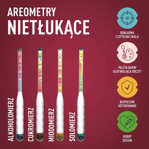 Areometru pentru hidromel necasant cu eprubetă, domeniu de măsurare 10–50°Blg - 7