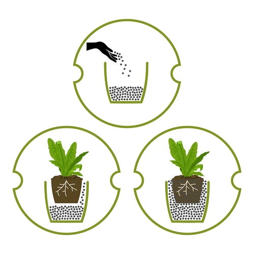 Argilă expandată pentru plante de ghiveci, grădinărit și păduri în sticlă 10–20 mm, 4L - 14