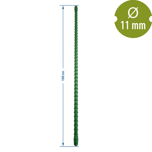 Băț de oțel acoperit cu PE 1,5 m x 11 mm - 2