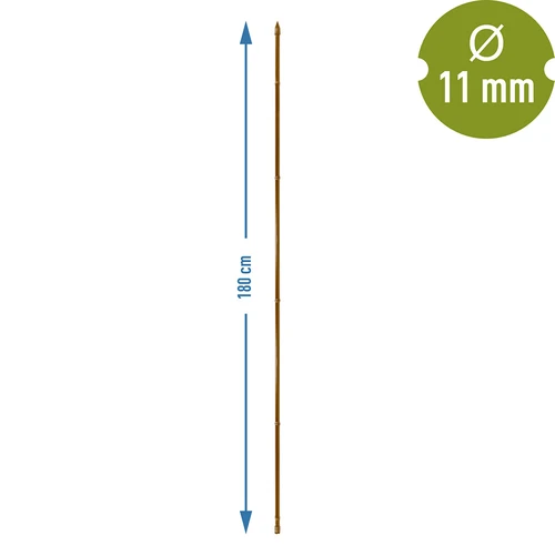 Băț de oțel acoperit în formă de bambus, 180 cm x 11mm - 3