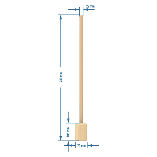 Bătător / pisălog de varză din lemn 78 cm - 2