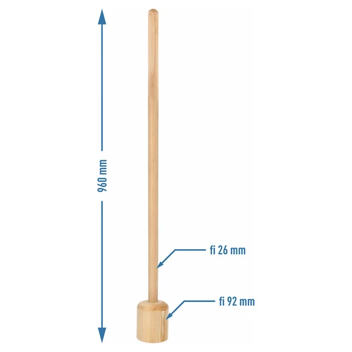 Bătător / Pisălog pentru varză din lemn mare 100 cm - 3
