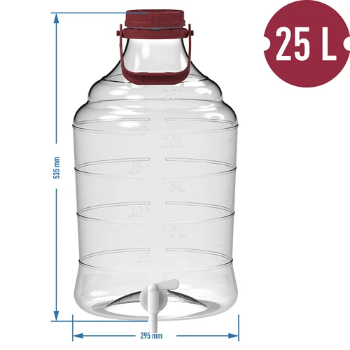 Balon incasabil de 25 L cu mâner și robinet - 12