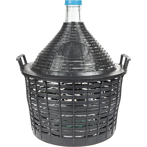 Balon pentru vin 20 L în coș de plastic