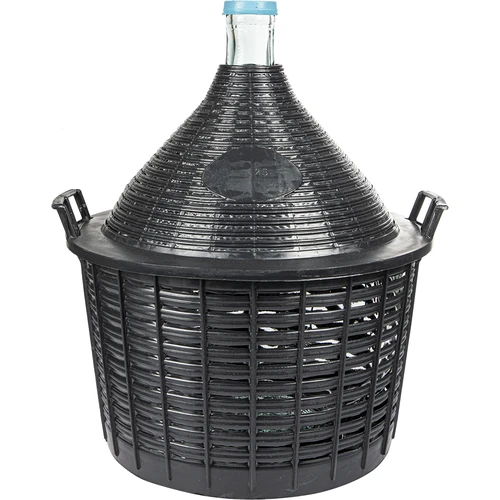 Balon pentru vin 25 L în coș de plastic